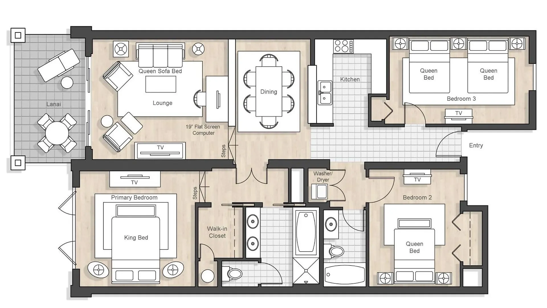 3-Bed Villa 315 At Turtle Bay 카후쿠 0*,  미국